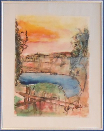 "Etude paysage" - 30x40cm - Aquarelle - 150€